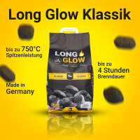 9 kg Long Glow Klassik Premium Grillbriketts | Made in Germany