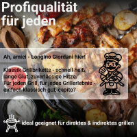 9 kg Long Glow Klassik Premium Grillbriketts | Made in Germany