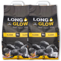 Long Glow Klassik 18 kg Premium Grillbriketts | Made in...
