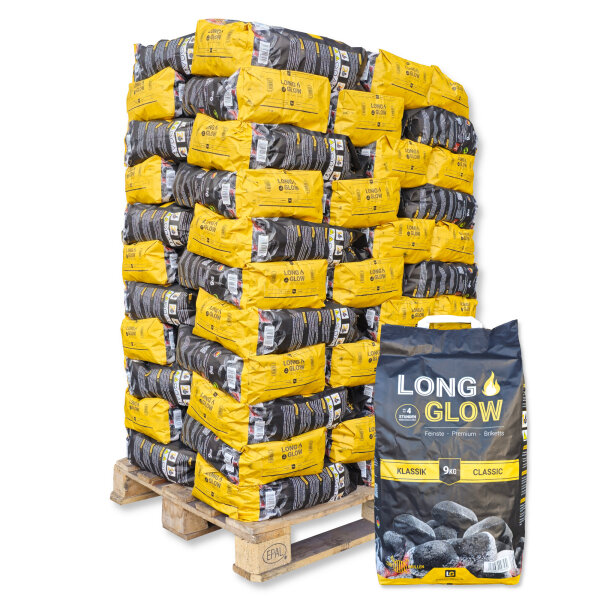 Long Glow Klassik 594 kg Premium Grillbriketts | Made in Germany