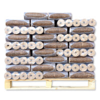 600 kg Nestro Hartholzbriketts mit Zugloch aus Buche