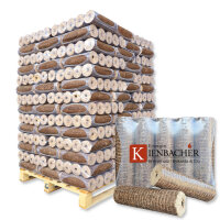 1000 kg Nestro Hartholzbriketts mit Zugloch aus Buche
