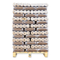 1000 kg Nestro Hartholzbriketts mit Zugloch aus Buche