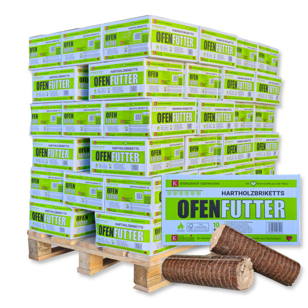 600 kg Nestro Hartholzbriketts im Karton