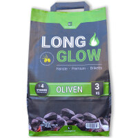 Long Glow Olive 3 kg Premium Grillbriketts | Made in Spain