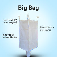 8 x Big Bags 94 x 94 x 180 cm | 1250 kg Traglast | 4 Hebeschlaufen