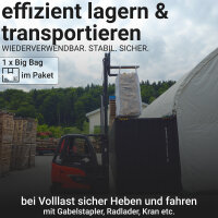 8 x Big Bags 94 x 94 x 180 cm | 1250 kg Traglast | 4 Hebeschlaufen