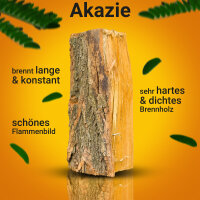 1,8 RM Akazie 25 cm Brennholz in der Holzbox