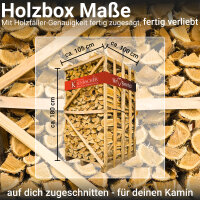1,8 RM Akazie 25 cm Brennholz in der Holzbox