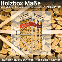 Brennholz Akazie 33 cm 1,8 RM in der Holzbox